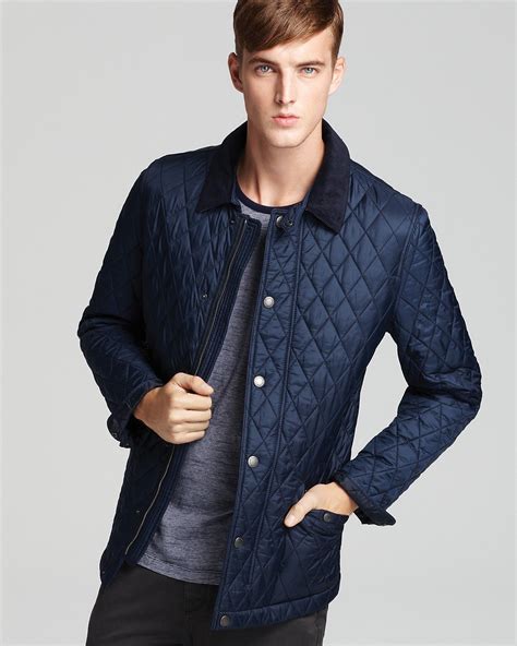 mens burberry quilted plaid jacket|Burberry twill barn jacket.